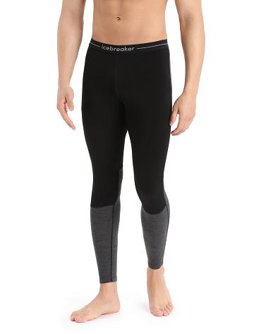 Icebreaker 200 ZoneKnit™ Merino Férfi Leggings Fekete | HU 1121DFMN